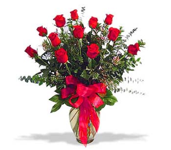 çiçek siparisi 11 adet kirmizi gül cam vazo  Aydın incir çiçek online çiçek gönderme sipariş 