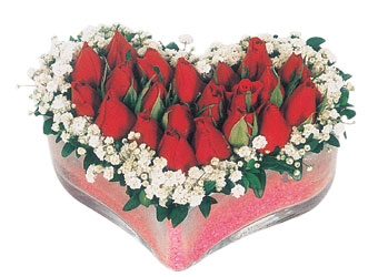  Aydın incir çiçek çiçekçi telefonları  mika kalpte kirmizi güller 9 