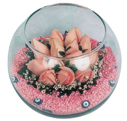  Aydın incir çiçek internetten çiçek satışı  cam fanus içerisinde 10 adet gül