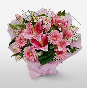 1 dal kazablanka ve kır çiçek görsel buketi  Aydın incir çiçek internetten çiçek satışı 