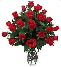 Aydın incir çiçek çiçek siparişi sitesi  24 adet kırmızı gülden vazo tanzimi